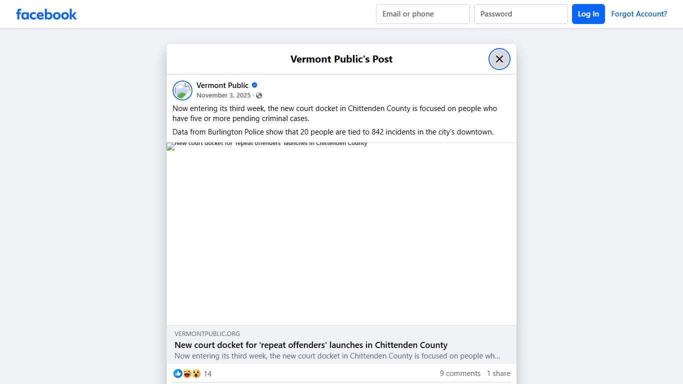 Vermont Public - Now entering its third week, the new... Facebook